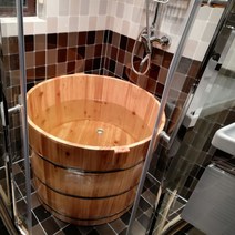 편백나무반신욕기 간이욕조 반신욕기 히노끼 욕조, 길이 100 x 너비 60 x 높이 70