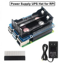 보드 호환 모듈 개발 부품 라즈베리 파이 UPS 전원 공급 장치 GPIO 핀 5V 4B 3B + 용 안정적인 전류 출력 햇, EU