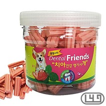 NIPET 한입 펫치아간식 딱딱한 강아지치아간식 딸기 대용량, 1개