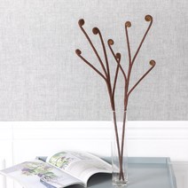 잔넬가지 60cm 조화 꽃꽂이 인테리어 장식 소품, 브라운