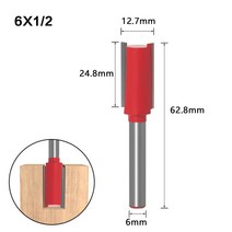 목공 절단 조각 기계 공구 Xuhan 6mm 생크 스트레이트 비트 텅스텐 카바이드 단일, zd 6x1 2