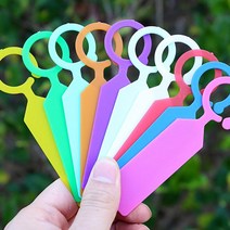디엠몰 10p 우리집 반려식물들 이름지어주기 화분 식물 이름표 나무 걸이형 네임택 고리, 5+5, 랜덤