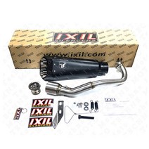 야마하 XMAX300 머플러 익실 머플러 블랙 M9B 엑스맥스300 IXIL 풀시스템, 머플러 M9B + 도면 + 촉매