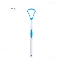 1PC 이중 용도 혀 클리너 스크레이퍼 재사용 가능한 구강 위생 관리 칫솔 구취 제거 신선한 호흡 긁기 브러시 청소, [09] C2