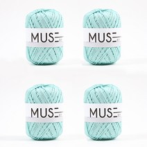 [앵콜스] 뮤즈실 MUSE (4볼세트) 가방뜨기 소품실 뜨개실, (##4볼묶음) 812 민트