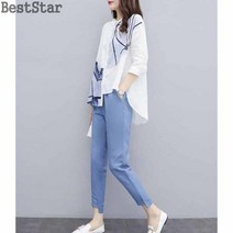 BestStar 여름 쉬폰 투피스 캐주얼 패션 세트 여성