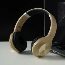 Bluedio LY-021 Hi Fi 노이즈 캔슬링 블루투스 5.0 헤드폰, 베이지