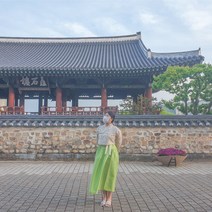 숙고사 허리치마 연두 | 여자 생활한복