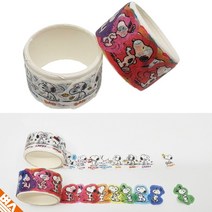 스누피 캐릭터 디자인 떼어쓰는 스티커 테이프, 핑크