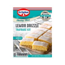 Dr Oetker 닥터 오트커 레몬 드리즐 트레이 베이크 키트 Lemon Drizzle Traybake Kit 375g 2팩, 1세트