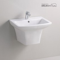 PL-1020/대림바스/바스플랜/반다리세면대/일체형세면기/대림세면기/욕실세면대/화장실세면기/마리하우스, 자동, I자트랩 (바닥배수), 대림정품폽업/트랩, 1개