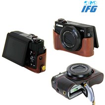 IFG IFG 캐논 G7X Mark3 III 마크3 하프케이스, 블랙