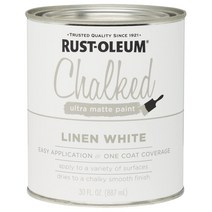 Rust-Oleum (마지막 오륨) 울트라 매트 인테리어 초크 페인트 30 온스 린넨 화이트 285140