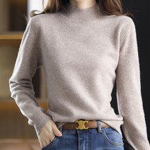 엘에프제트 여성 루즈핏 반목 니트티셔츠 데일리 목폴라 니트티