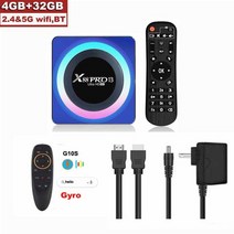 글로벌 미디어 플레이어 셋톱 수신기 TV 박스 안드로이드 13.0 X88 PRO OTA 록칩 RK3528 4K 5G 와이파, 04 4GB 32GB G10S_04 Au 플러그