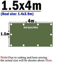 비바돔 쉘터 반고텐트 동계쉘터 벙커돔 짙은 녹색 유기농 실리콘 패브릭 자외선 차단 퍼걸라 캔버스 아웃도, 17 1.5x4m