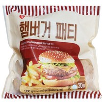 롯데햄 햄버거패티 1.1kg(20장) 샌드위치, 1.1kg, 2봉