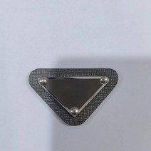 뺏지 굿즈 의류 패치 스티커 봉제 브랜드 로고 삼각형 가죽 스팽글 배지 머리핀 10 피스, 11 Dark gray