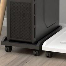 이동식 컴퓨터 PC 본체 받침대 데스크탑 고정 바퀴달린 거치대, 본체받침대기본형화이트, 1개