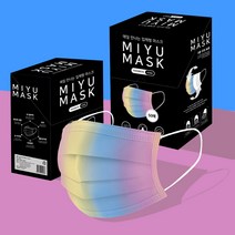 MIYU 제니 레인보우마스크 5매 / 50매 (성인용/어린이용), 소형 5매