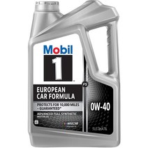 Mobil 1 모빌원 153669 0W-40 엔진오일 (4.73L) Synthetic Motor Oil FS European Car Formula, 5 Quart (4.73L), synthetic motor oil 0W-40, 1개