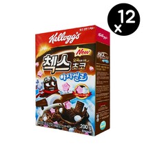 첵스초코 오곡으로 만든 마시멜로 시리얼, 200g, 12개