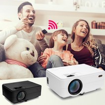 LG V20/V30/V40/V35 휴대용 미니 빔프로젝터/캠핑용/가정용, RE342S-화이트