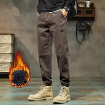 남성 기모 조거팬츠 겨울 카고 팬츠 솜바지