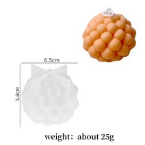 향초만들기큐빅 버블 볼 아로마 양초 실리콘 몰드 기하학적 원형 에폭시 석고 DIY 수제 비누 홈 데코, 01 Bubble Ball Mold
