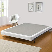 Mattress Solution 4-inch Fully Assembled Box Spring and Frame For Mattress / 75x48 Classic Collec, 1, Beige