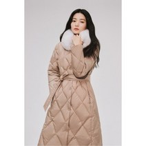 코오롱스포츠 여성 다이아퀼팅 퍼 코트 다운벨본 TVJDW22582BEI 887952