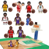애니메이션 슬램덩크 레고호환 8종 블록호환 피규어 시리즈, NBA농구 드림팀 8종 농구코트 세트