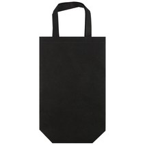 (인쇄가능)부직포가방 미니 고급형(가로)25cm x (세로)35cm x (폭)10cm, 블랙