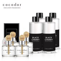 코코도르 차량용 우드볼 디퓨저 50ml X 4개 + 리필액 200ml, 우드볼50ml/그린버베너X4_리필200/숲속새벽공기X4