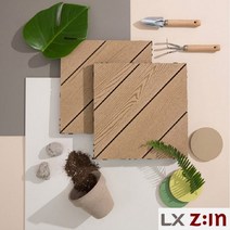 LX하우시스 우젠리얼이지 6P 조립식 데크타일 베란다 발코니 테라스 화장실 인테리어 우드형 우젠데코, 라이트월넛
