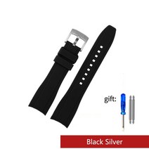 SEIKO 세이코 시계 호환 커브드 엔드 19mm 20mm 22mm 블랙 오렌지 러버 워치 밴드 실리콘 젤리 핀버클 탱버클 스트랩 우레탄 시계줄
