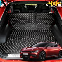 기아 EV6 가죽 퀼팅 트렁크매트 몬스터클래스 바닥매트 차박매트 순정 보호 용품 롱레인지 스탠다드 GT라인, 블랙 (분리형)