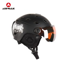 에어워크 스노우보드&스키 고글 일체형 헬멧 MS100 벤티에이션 시스템으로 편안하고 쾌적한 착용감, 블랙_L