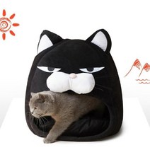 +[플렉스온]+강아지 검은 고양이 숨숨집 길고양이 쿠션 산소방 숨숨 길집 캣하우스[FLEXONmarket]+, option_소형