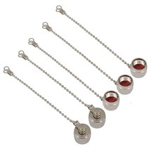 BOOBRIE TNC 더스트 캡 RF 커넥터 액세서리 TNC 동축 캡 보호 커버 체인 니켈 도금 TNC 수 잭 커넥터 어댑터용, 5PCS