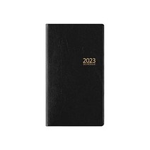 미도리 주간 다이어리 2023 슬림 교무 수첩 여행일기 블랙