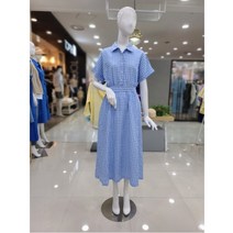 [포커스] W몰 4CUS 좁은카라 깅엄체크 원피스 FM2F7PO06676