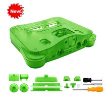 콘솔박스 교체 플라스틱 하우징 쉘 반투명 닌텐도 N64 레트로 비디오 게임 콘솔용 투명 7, 8.Atomic Purple