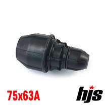 HJS 신규격 PE 이경 소켓 75x63A (레듀샤 75mm 63mm ISO 신KS 규격), 1개