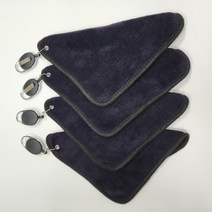 도톰한 극세사 고급 골프 수건 릴 타올 골프공 수건, 4개, 검정