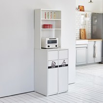 스스디 대용량 분리수거함, 2단세트_그레이