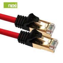 (NEXI) S-STP CAT.7 다이렉트 10G속도 랜케이블 30cm ~ 30m 연선구조 금도금쉴드플러그 이중차폐, 1m[NX156]