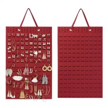 진열용품 매장집기 행사매대신제품 벽걸이 귀걸이 정리 홀더 소프트 펠트 행거 보석 목걸이 반지 디스플레, 한개옵션1, 03 Red