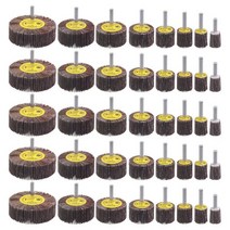 40팩 0.6cm(1/4인치) 연마 플랩 휠 샌더 세트 Ro자동차is 80그릿 산화 알루미늄 원통형 모양 샌딩 8가지 사이즈, 40