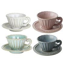 [브이비씨까사] VBC 까사 폰다코 티컵 & 소서 _ 스트라이프 택1, 색상:아쿠아